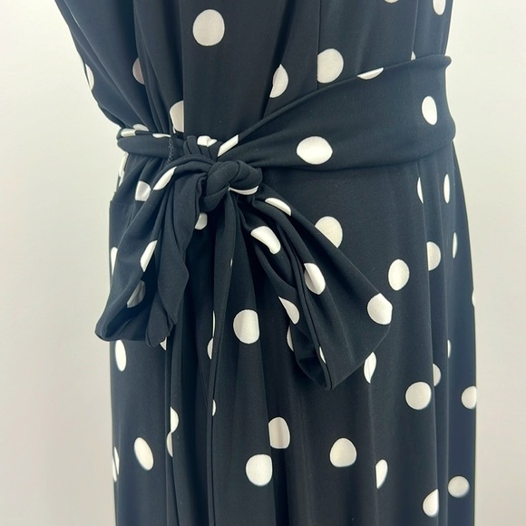 Lauren, Ralph, Lauren, Black and white nautical polkadot dress size 14 - Picture 5 of 11